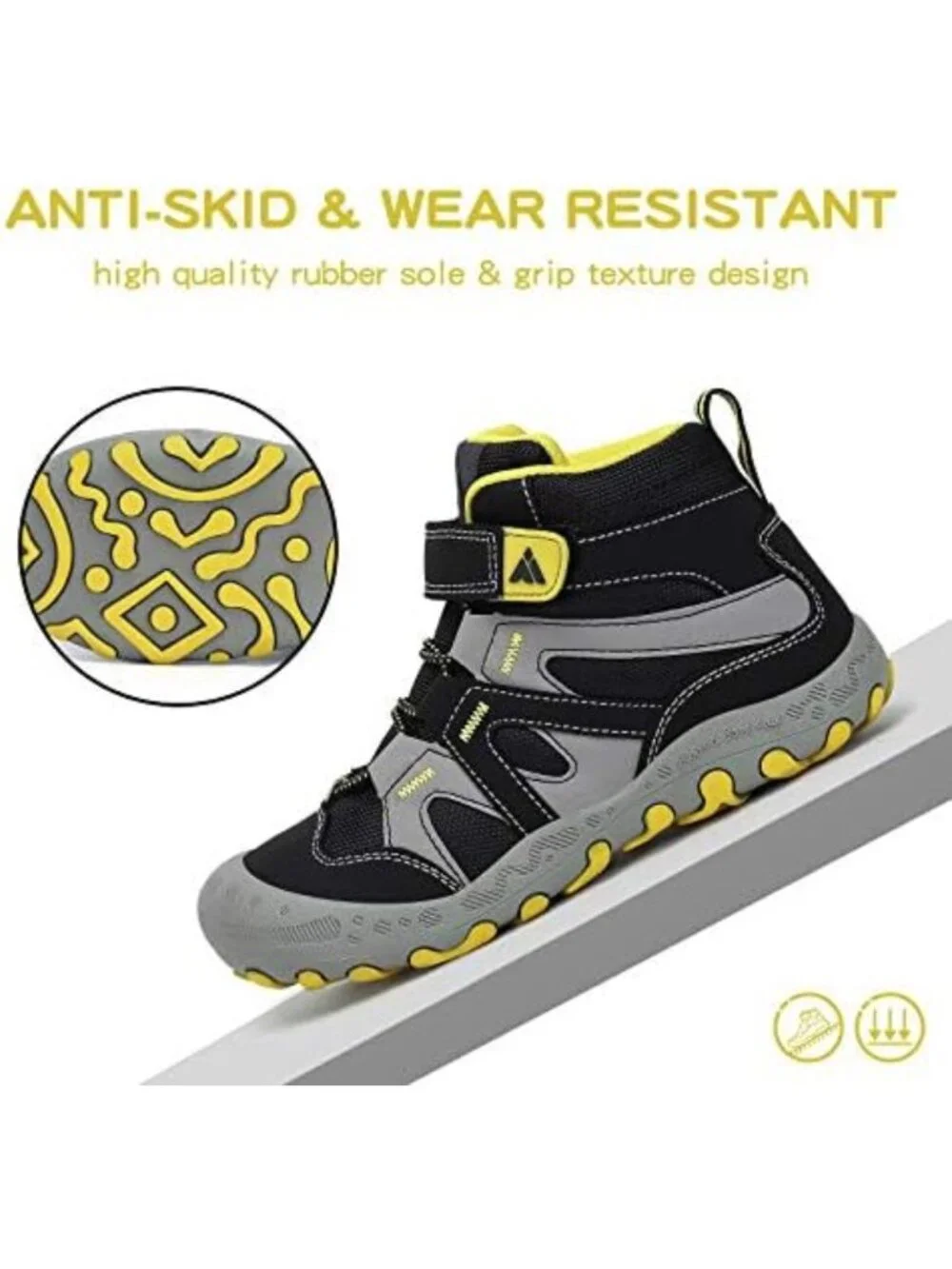 Unisex Water-Resistant Hiking Boots for Boys & Girls - Durable Outdoor Footwear